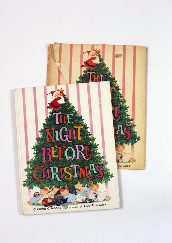 The cover of The Night Before Christmas, a vinatge book by Gyo Fujikawa