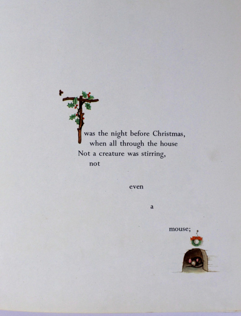 A tiny mouse hole with a wreath abouve the hole by Gyo Fujikawa